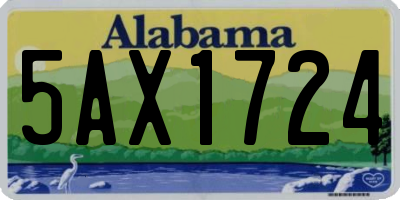 AL license plate 5AX1724