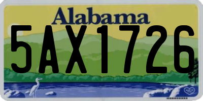 AL license plate 5AX1726
