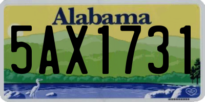 AL license plate 5AX1731