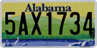 AL license plate 5AX1734