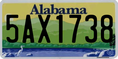 AL license plate 5AX1738