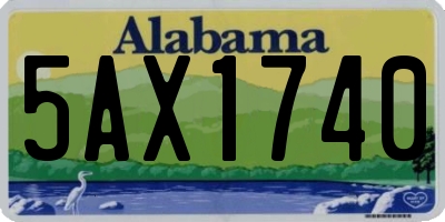 AL license plate 5AX1740