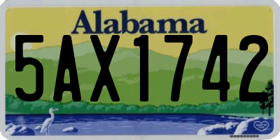 AL license plate 5AX1742
