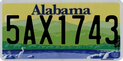 AL license plate 5AX1743
