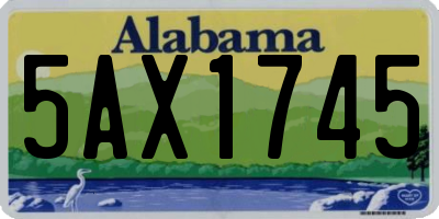 AL license plate 5AX1745