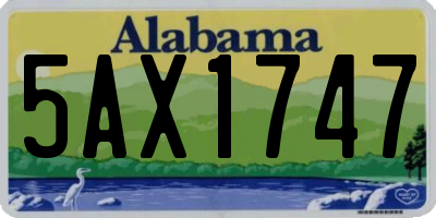 AL license plate 5AX1747