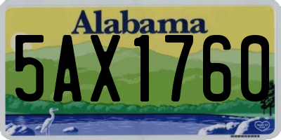 AL license plate 5AX1760