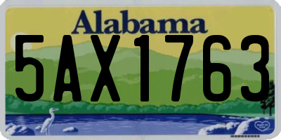 AL license plate 5AX1763