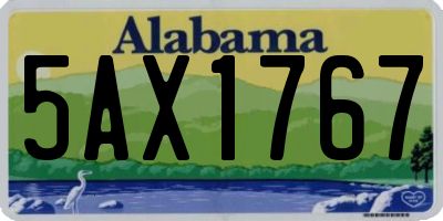 AL license plate 5AX1767