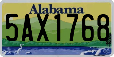 AL license plate 5AX1768
