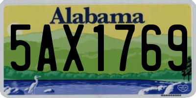 AL license plate 5AX1769