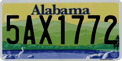 AL license plate 5AX1772