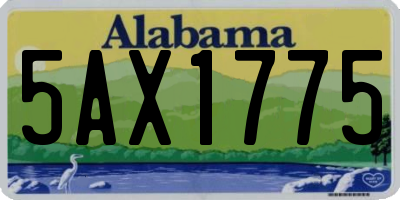 AL license plate 5AX1775