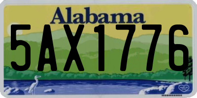 AL license plate 5AX1776