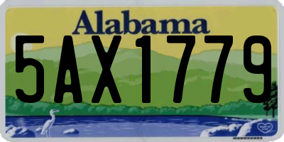AL license plate 5AX1779