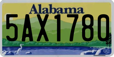 AL license plate 5AX1780