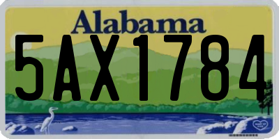 AL license plate 5AX1784