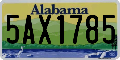 AL license plate 5AX1785