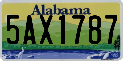 AL license plate 5AX1787