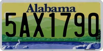 AL license plate 5AX1790