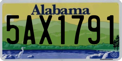 AL license plate 5AX1791