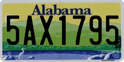 AL license plate 5AX1795