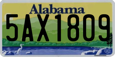 AL license plate 5AX1809