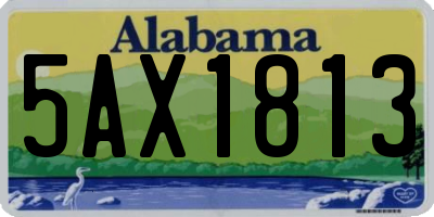 AL license plate 5AX1813