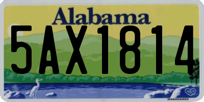 AL license plate 5AX1814
