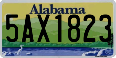 AL license plate 5AX1823