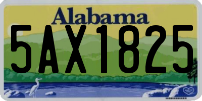 AL license plate 5AX1825