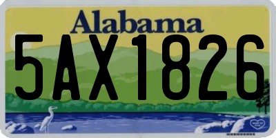 AL license plate 5AX1826