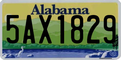 AL license plate 5AX1829