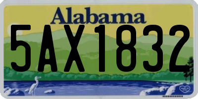 AL license plate 5AX1832