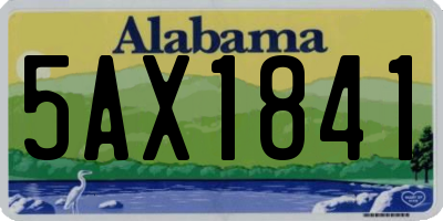 AL license plate 5AX1841