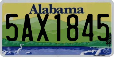 AL license plate 5AX1845