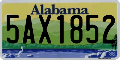 AL license plate 5AX1852