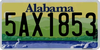 AL license plate 5AX1853