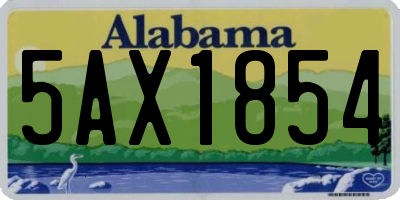 AL license plate 5AX1854