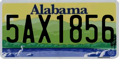 AL license plate 5AX1856