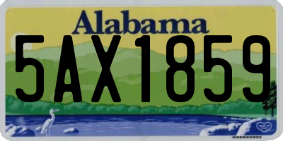 AL license plate 5AX1859