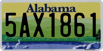 AL license plate 5AX1861