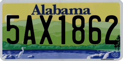 AL license plate 5AX1862