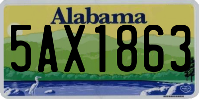 AL license plate 5AX1863