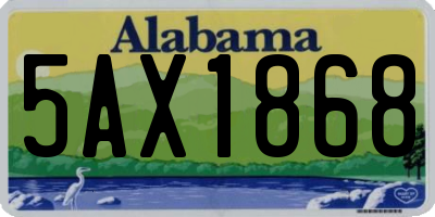 AL license plate 5AX1868