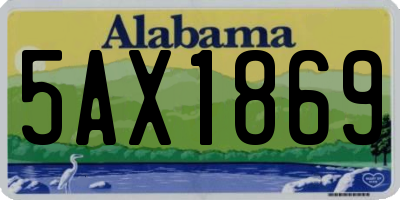 AL license plate 5AX1869