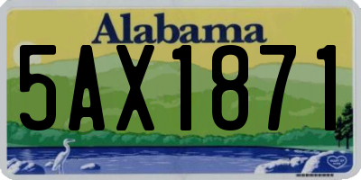 AL license plate 5AX1871