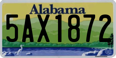AL license plate 5AX1872