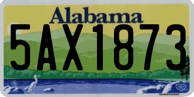 AL license plate 5AX1873