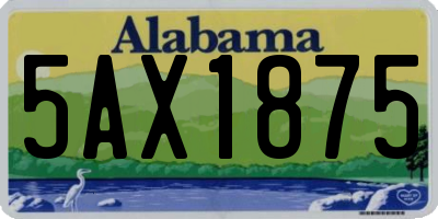 AL license plate 5AX1875